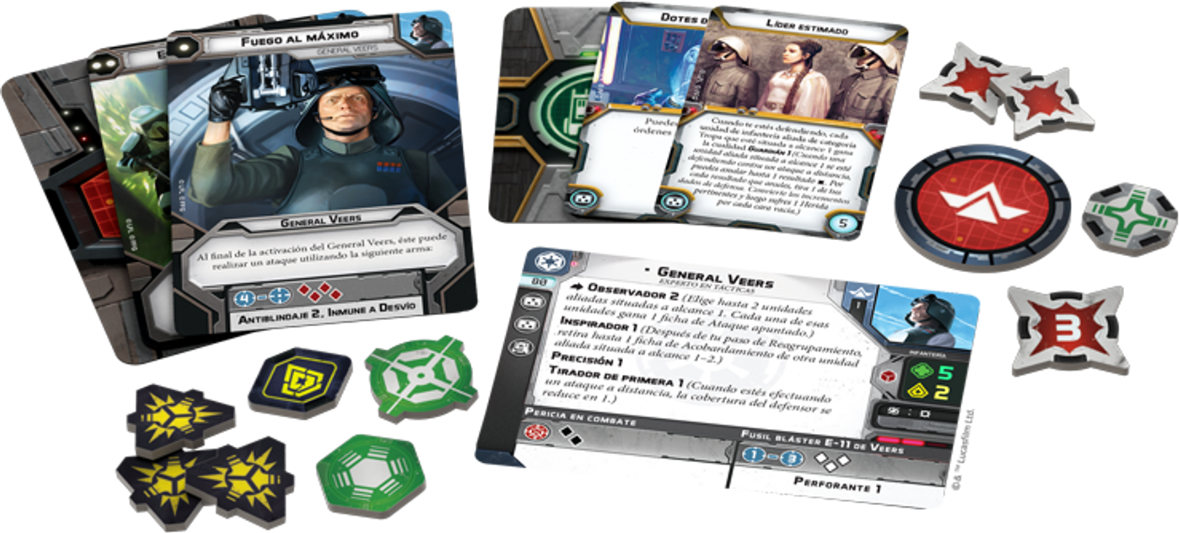 Star Wars: Legion - General Veers Commander Expansion componenten