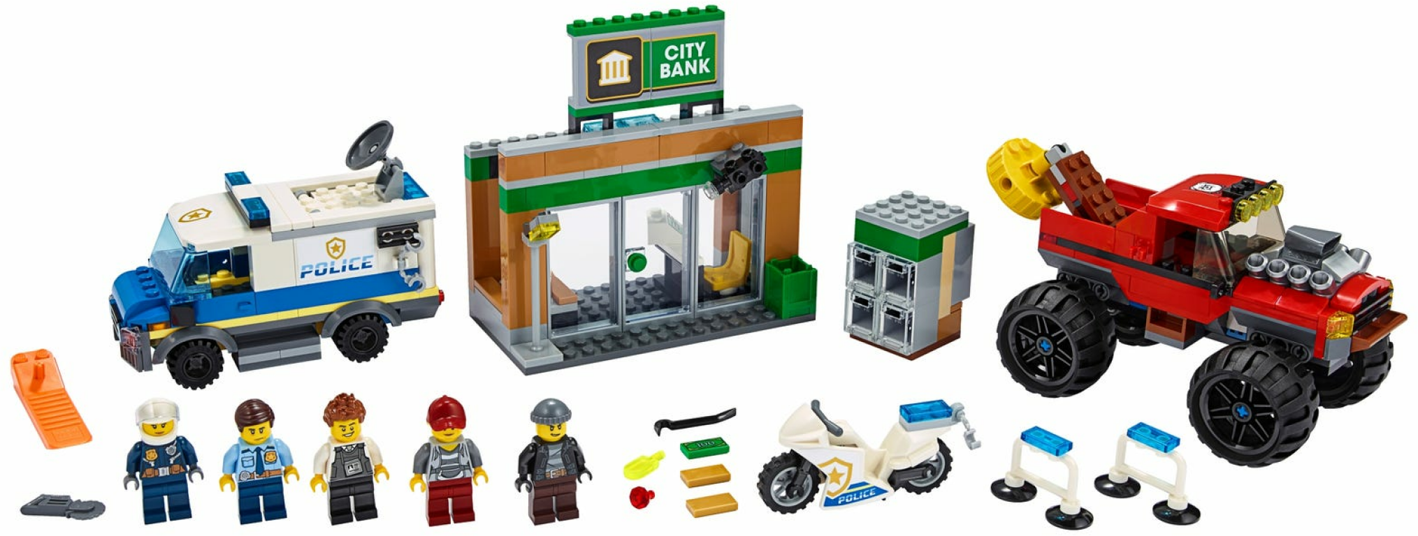 LEGO® City Police Monster Truck Heist components