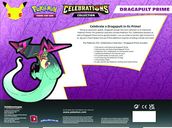 Pokémon TCG: Celebrations Collection - Dragapult Prime parte posterior de la caja