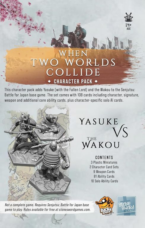 Senjutsu: Battle For Japan – When Two Worlds Collide parte posterior de la caja