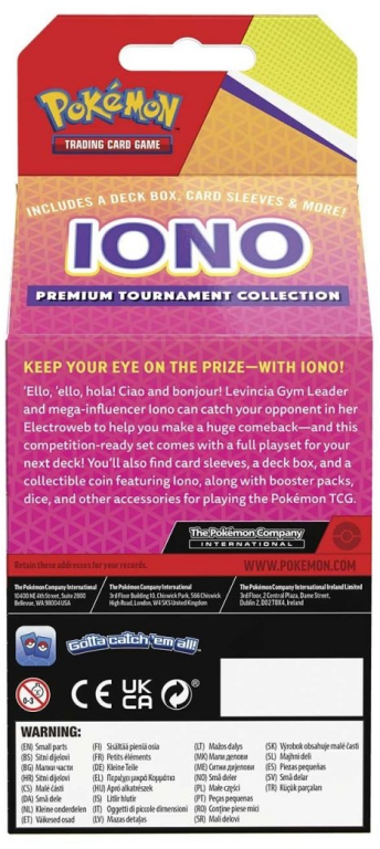 Pokemon: IONO Premium Tournament Collection back of the box