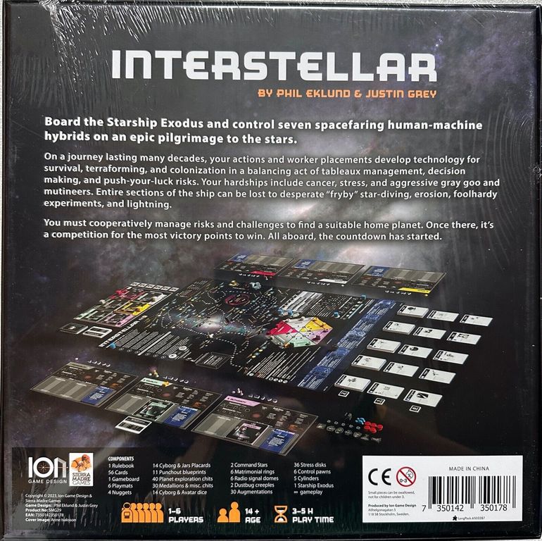 Interstellar achterkant van de doos