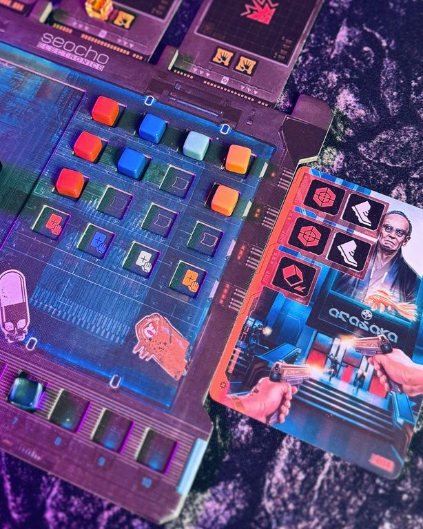 Cyberpunk 2077: The Board Game componenti