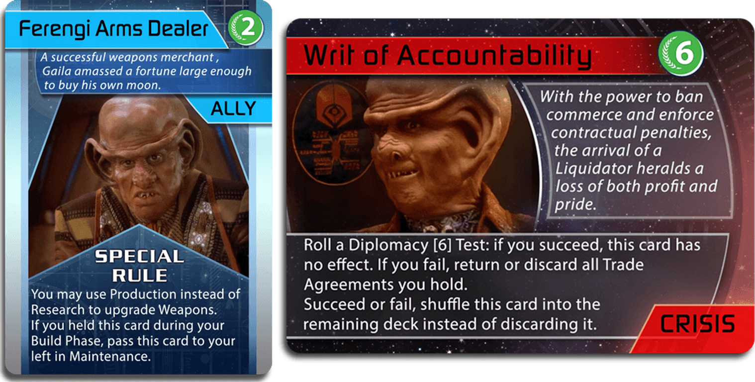 Star Trek Ascendancy Ferengi Alliance Arms dealer kaarten