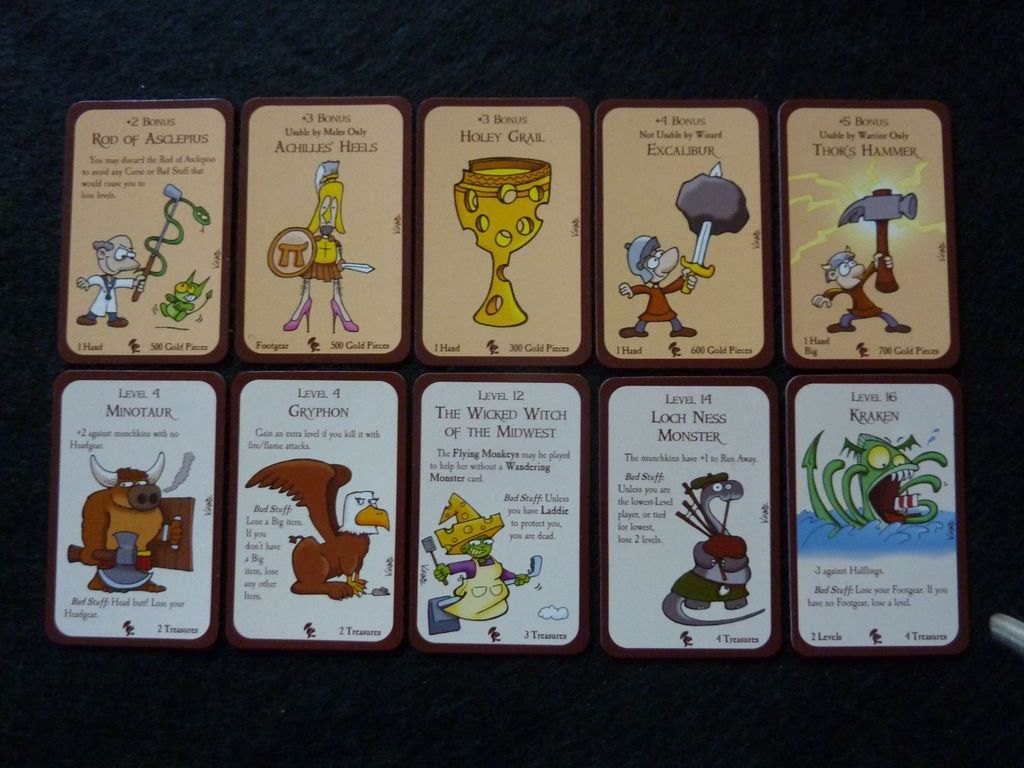 Munchkin Légendes cartes