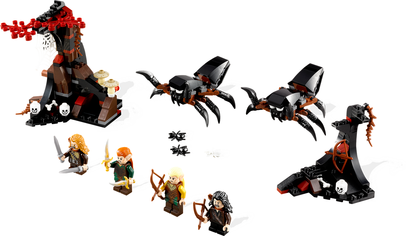 LEGO® The Hobbit Escape from Mirkwood Spiders components