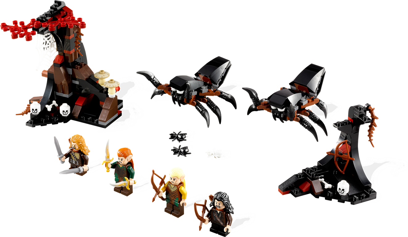 LEGO® The Hobbit Les araignées de la forêt de Mirkwood composants