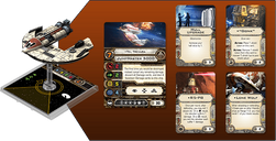 Star Wars: X-Wing Miniatures Game - Punishing One components