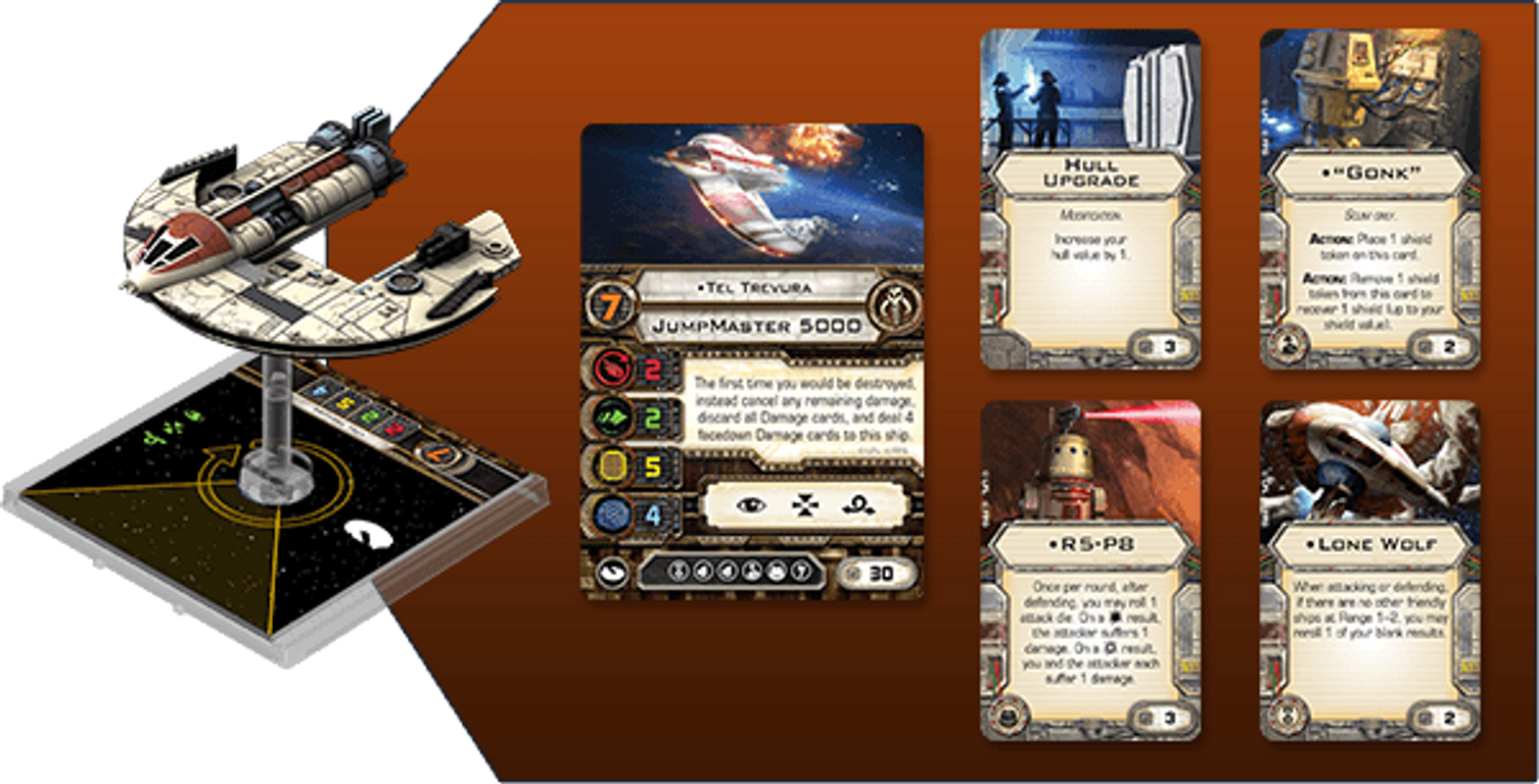 Star Wars: X-Wing Le jeu de figurines – Punishing One composants