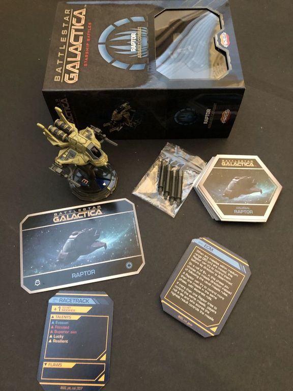 Battlestar Galactica: Starship Battles – Raptor (Assault/Combat) composants