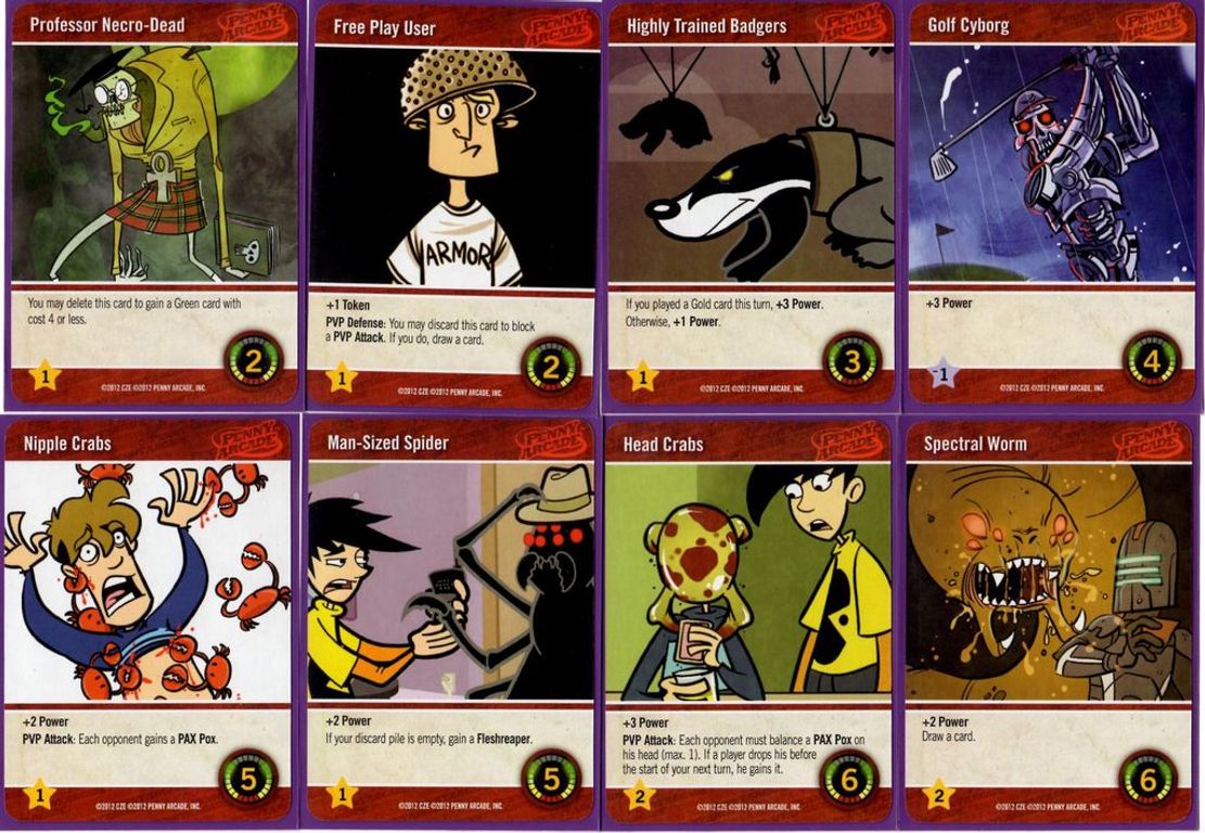 Penny Arcade: The Game - Rumble in R'lyeh cartas