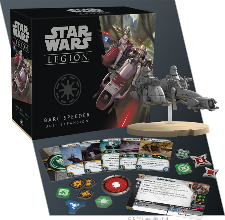 Star Wars : Légion - Speeder BARC composants