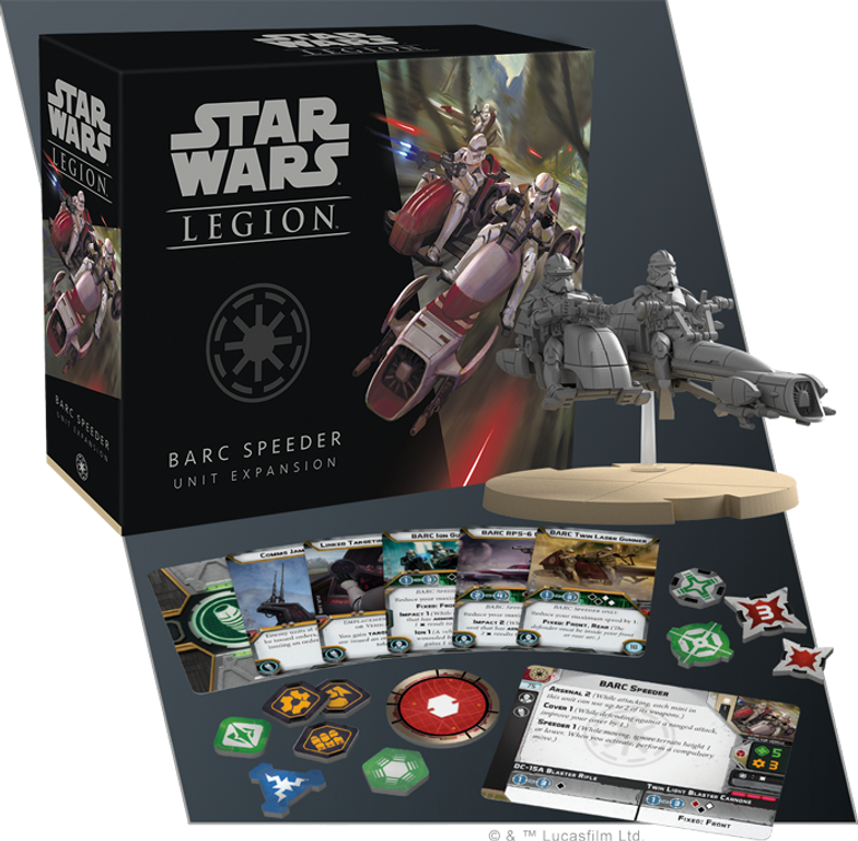 Star Wars: Legion - BARC Speeder Unit Expansion componenti