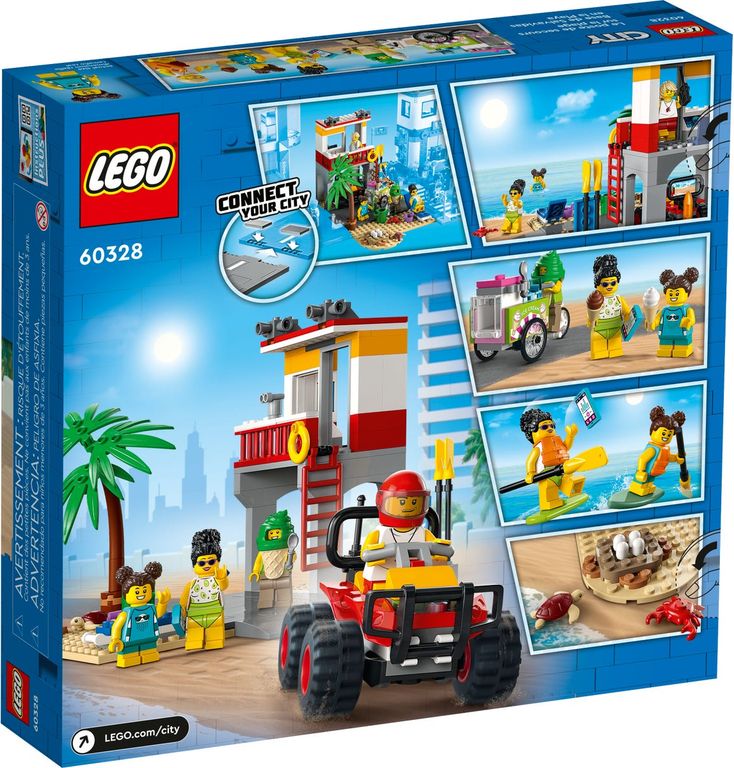 LEGO® City Beach Lifeguard Station parte posterior de la caja