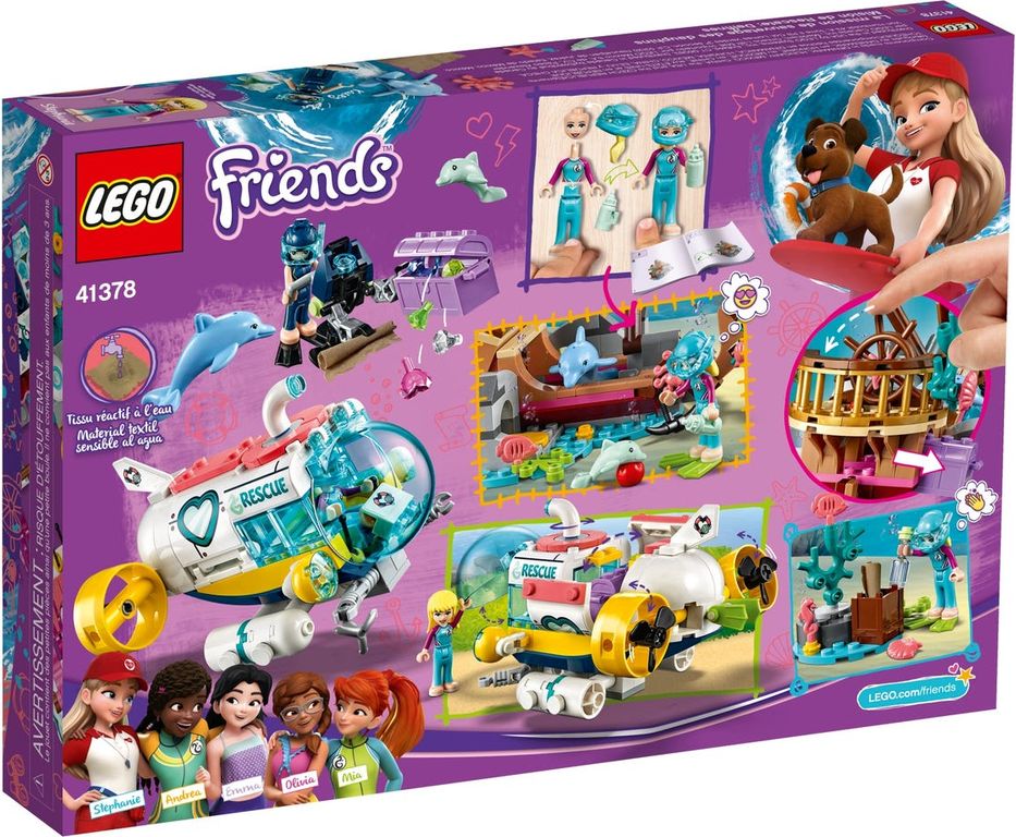 LEGO® Friends Dolphins Rescue Action back of the box
