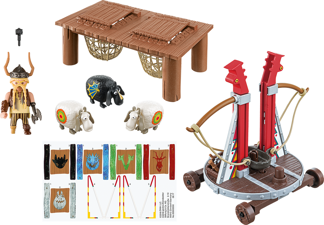 Playmobil® Dragons Dragon Racing:Gobber the Belch with Sheep Sling components