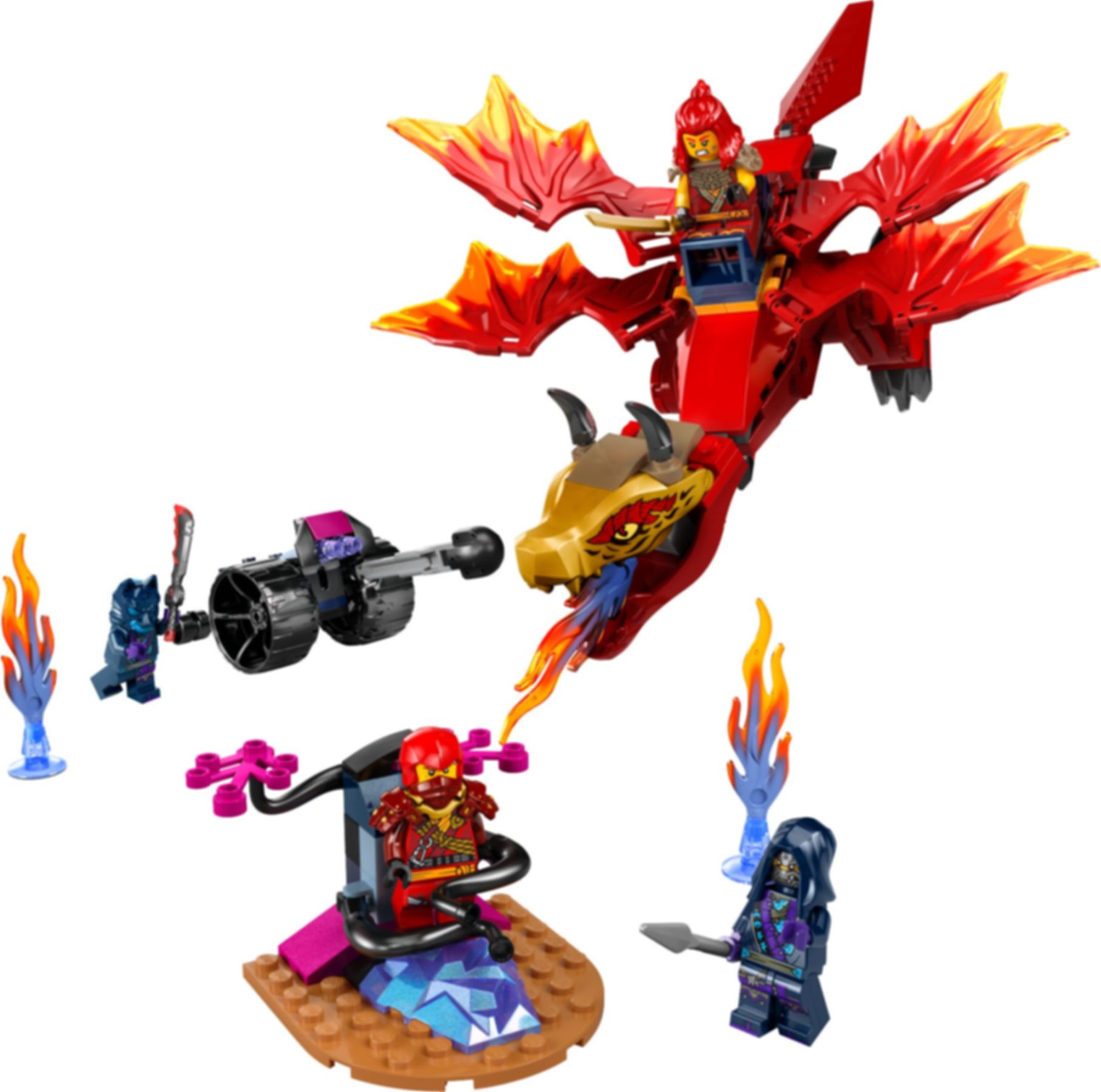 LEGO® Ninjago La bataille du dragon source de Kai composants