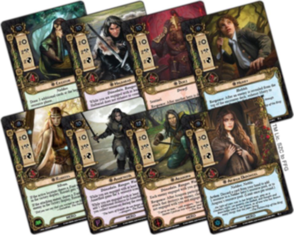 The Lord of the Rings: The Card Game – Angmar Awakened Hero Expansion cards