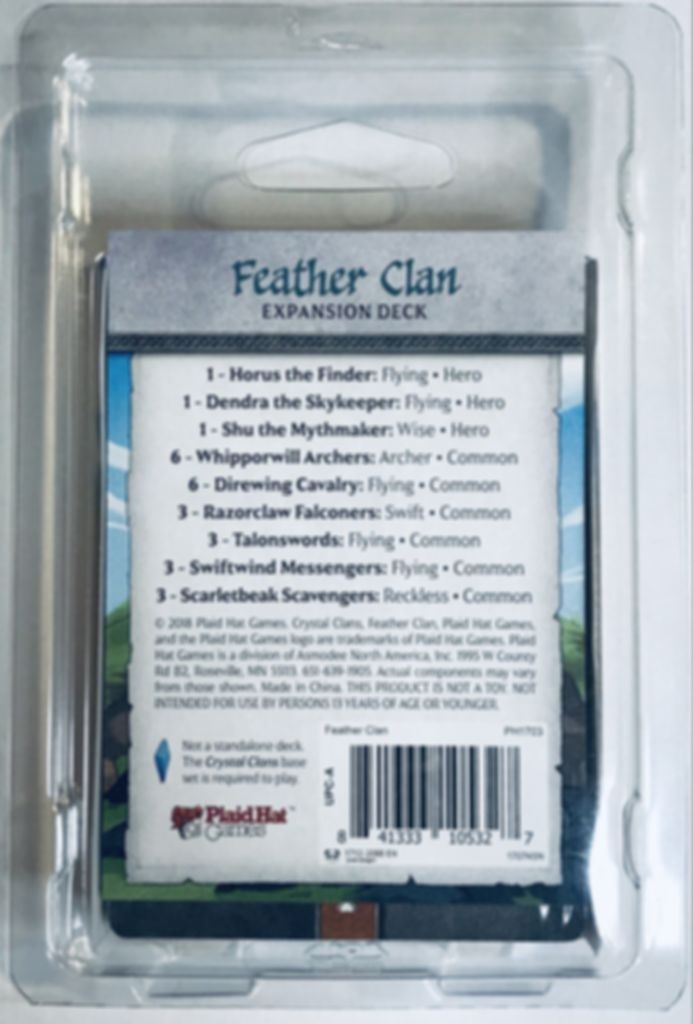 Crystal Clans: Feather Clan back of the box