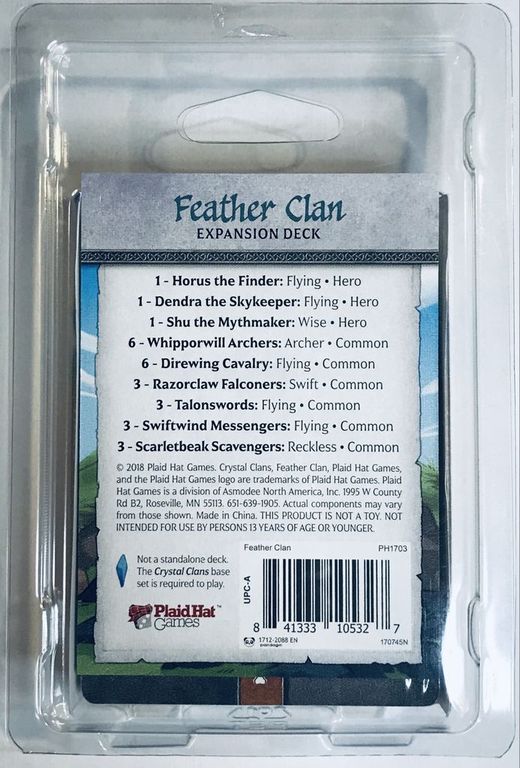 Crystal Clans: Feather Clan rückseite der box