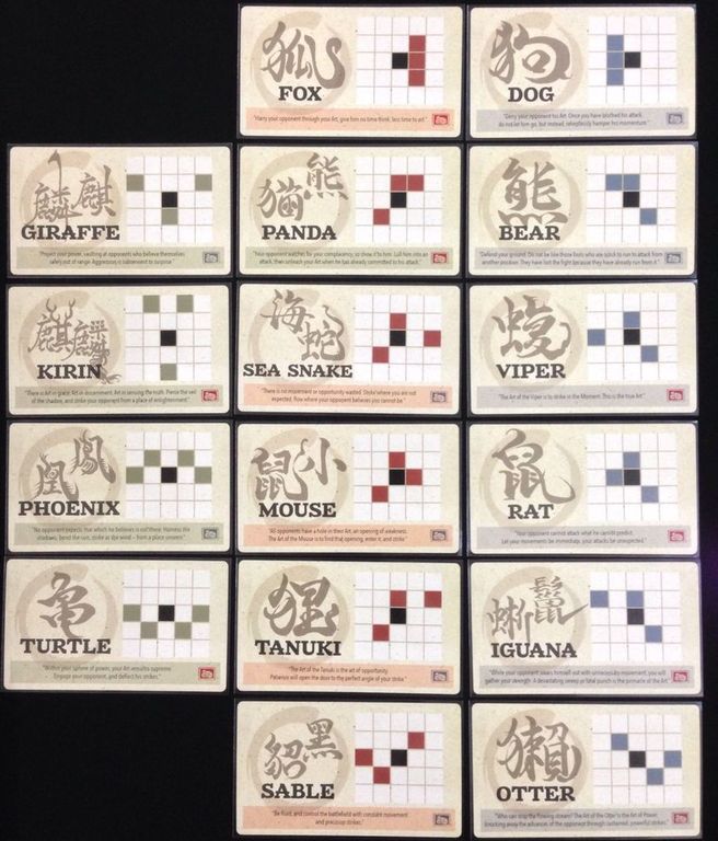 Onitama: Sensei's Path cards
