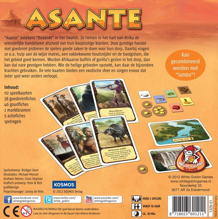 Asante parte posterior de la caja