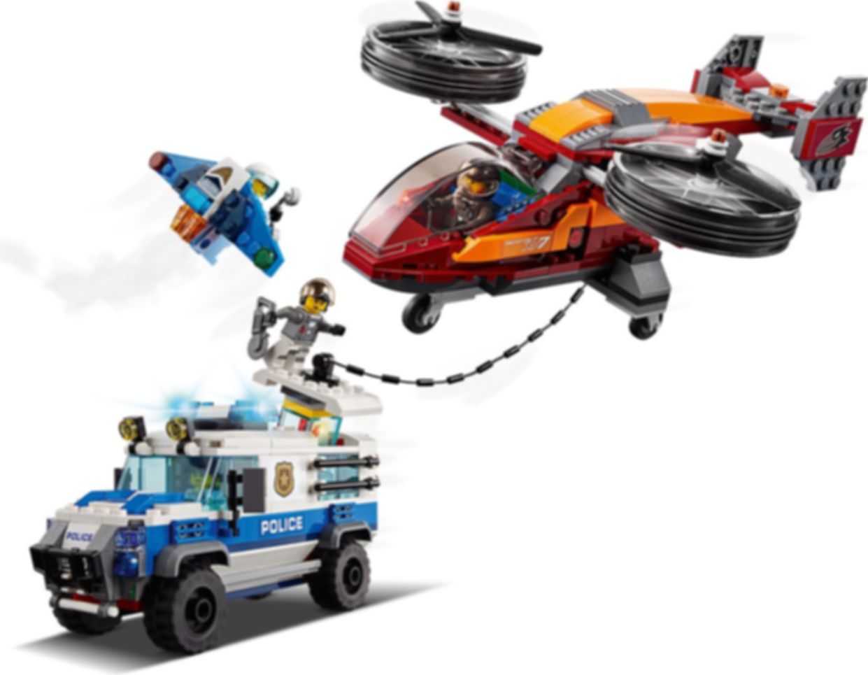 LEGO® City Policía Aérea: Robo del Diamante jugabilidad
