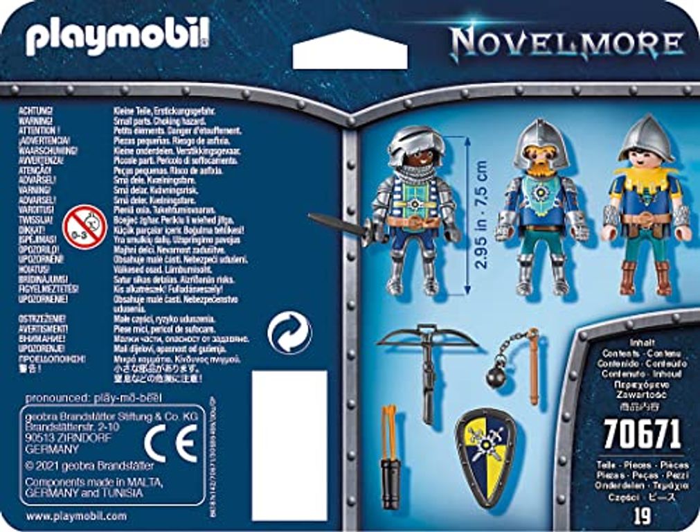 Playmobil® Novelmore Novelmore Knights 3 Figure Set back of the box