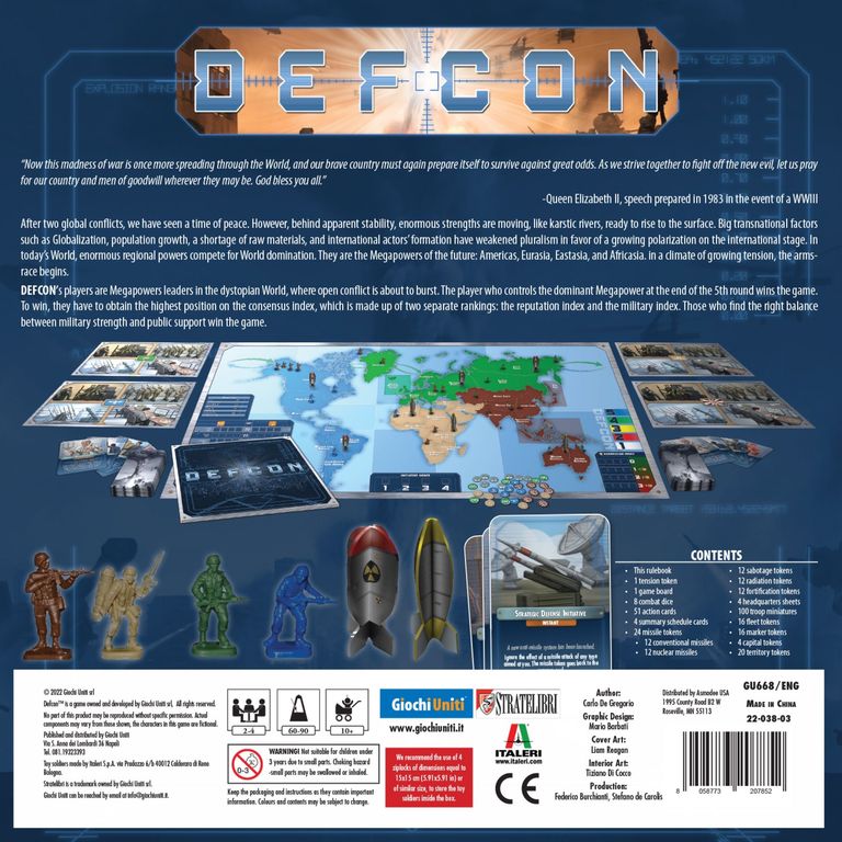 Defcon achterkant van de doos