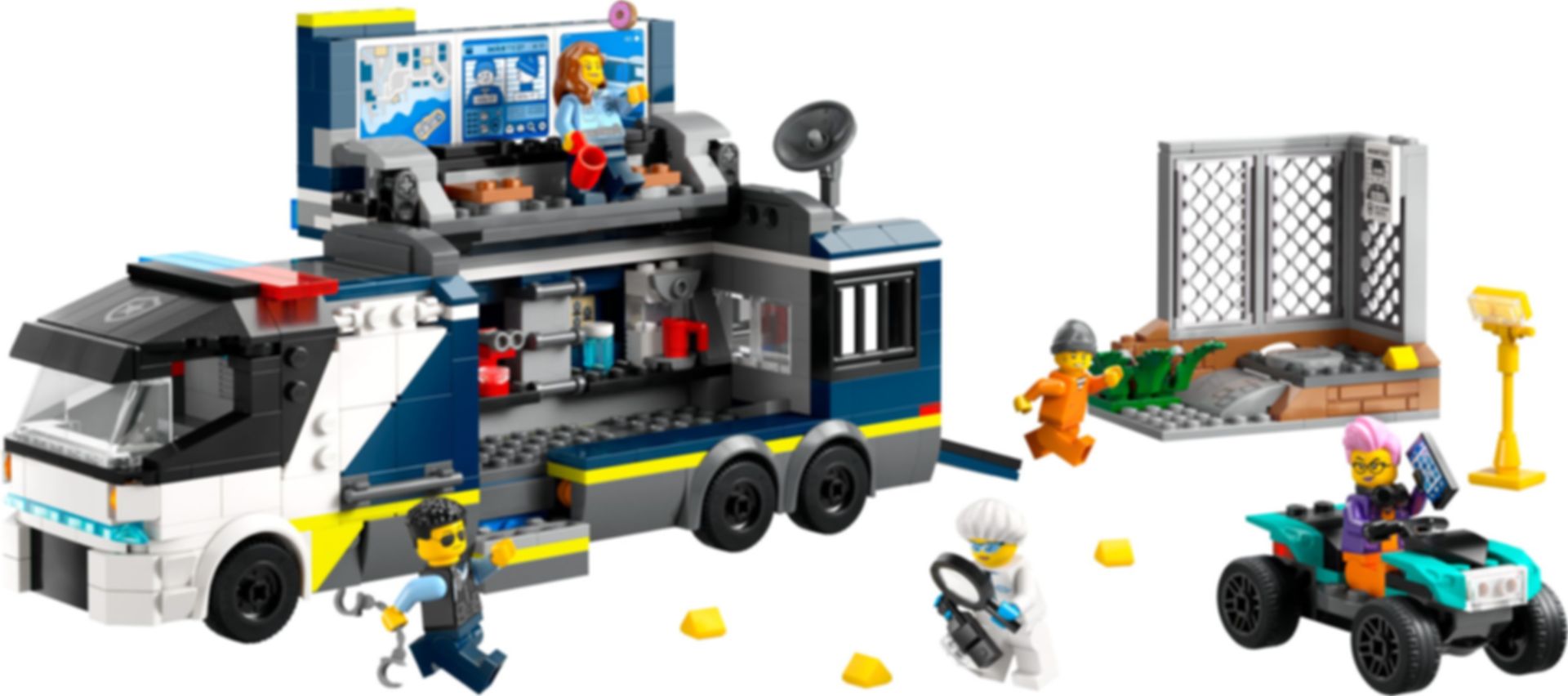 LEGO® City Le laboratoire de police scientifique mobile composants