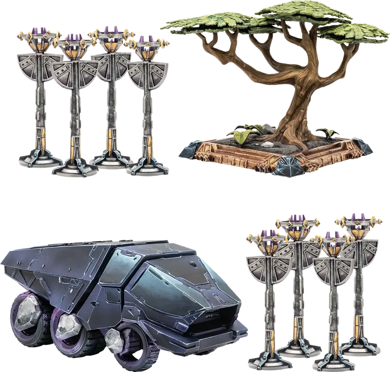 Marvel: Crisis Protocol - Kingdom of Wakanda Terrain Pack miniaturas