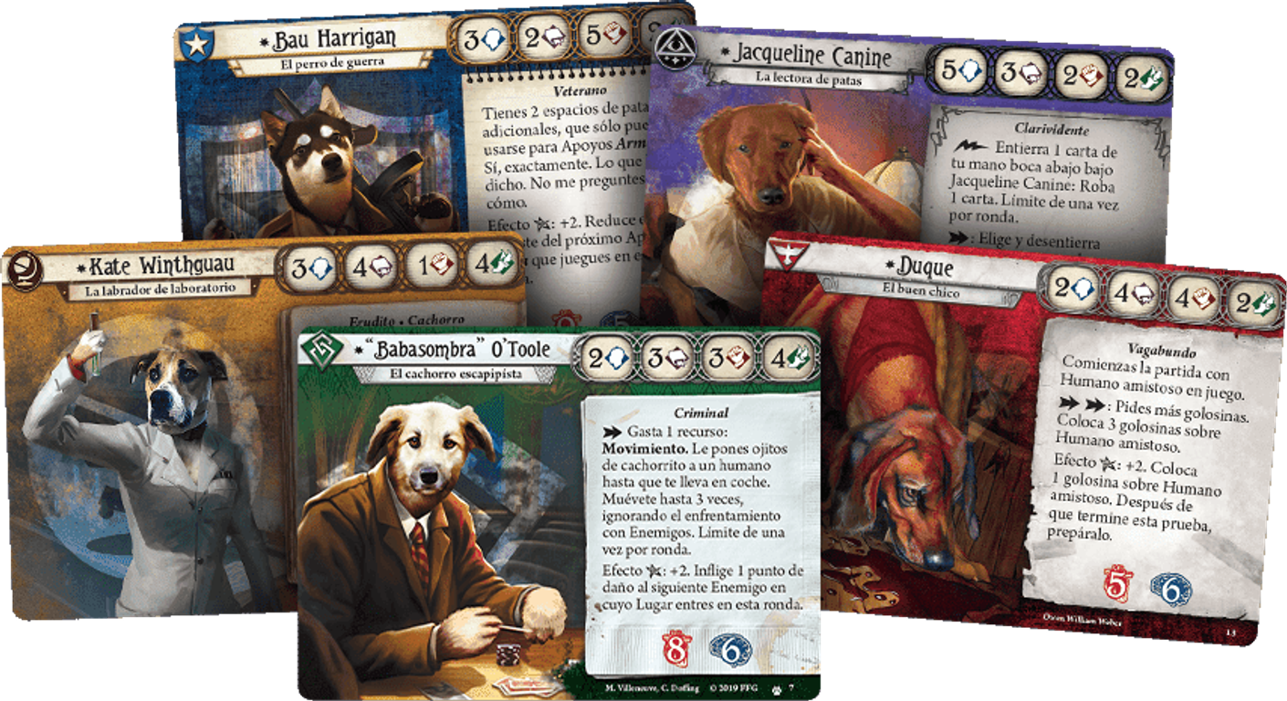 Barkham Horror: The Card Game - The Meddling of Meowlathotep: Scenario Pack cards