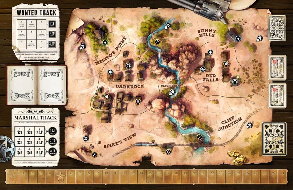 Western Legends game board