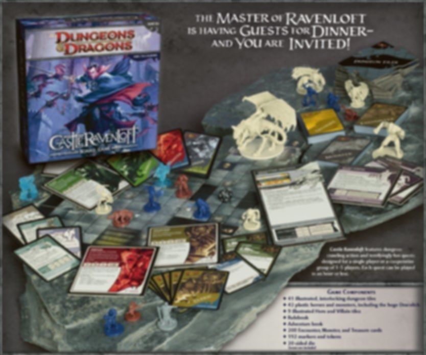 Castle Ravenloft: A Dungeons and Dragons Boardgame componenti