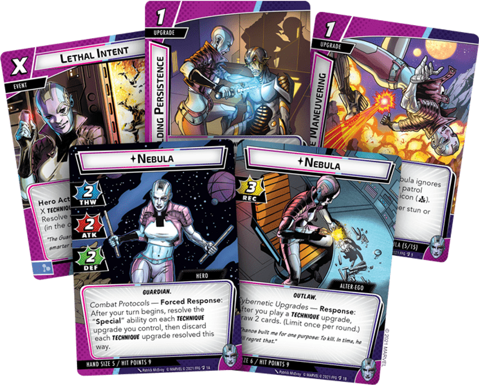 Marvel Champions: Kartenspiel - Nebula karten