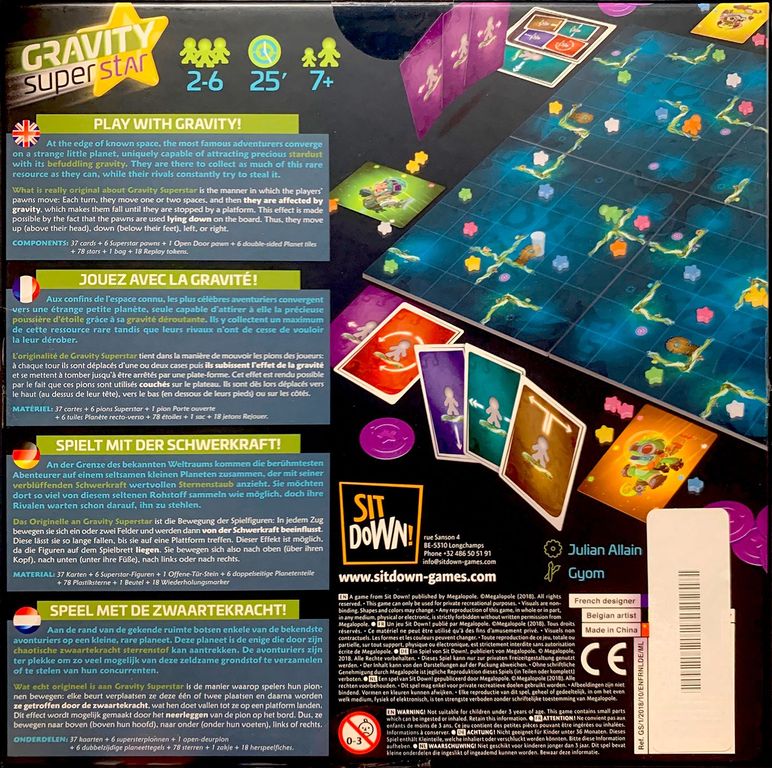 Gravity Superstar back of the box