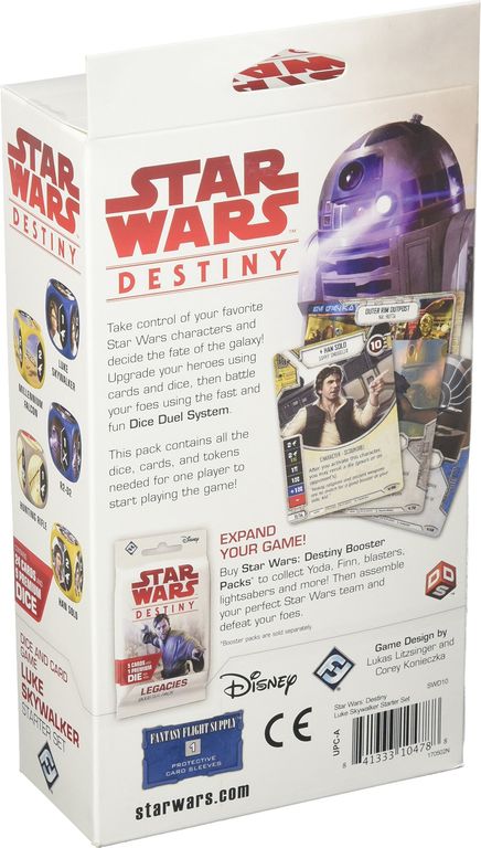 Star Wars: Destiny - Luke Skywalker Starter Set back of the box