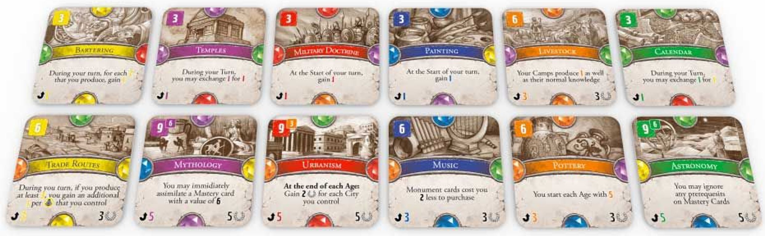 Dominations: Road to Civilization cards