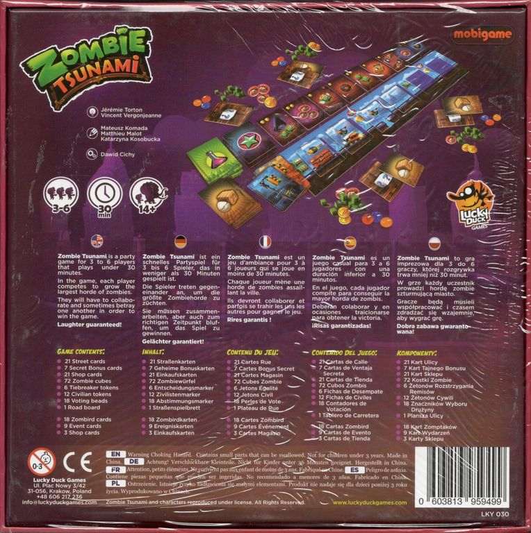 Zombie Tsunami back of the box