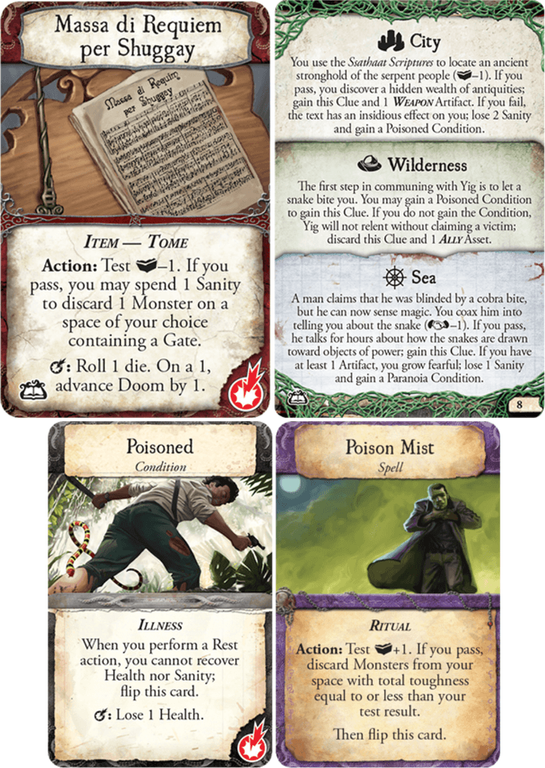 Eldritch Horror: Forsaken Lore kaarten