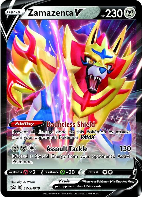 Pokémon TCG: Legends of Galar Tin (Zamazenta V) card