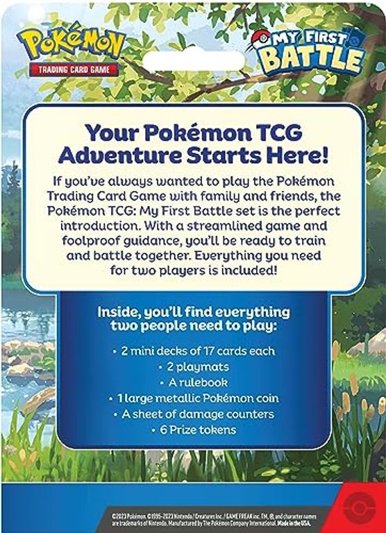 Pokémon TCG: My First Battle (Charmander & Squirtle) rückseite der box