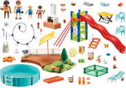 Playmobil® City Life Pool Party components