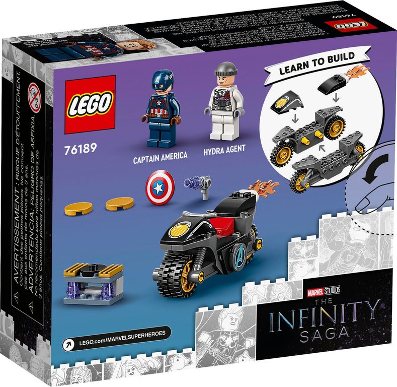 LEGO® Marvel Duell zwischen Captain America und Hydra rückseite der box