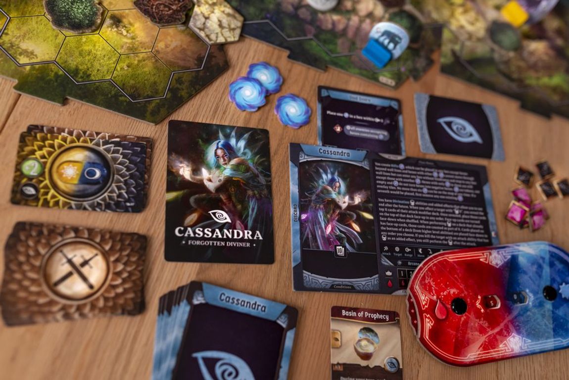 Gloomhaven: Mercenary Pack – Cassandra, Forgotten Diviner componenten