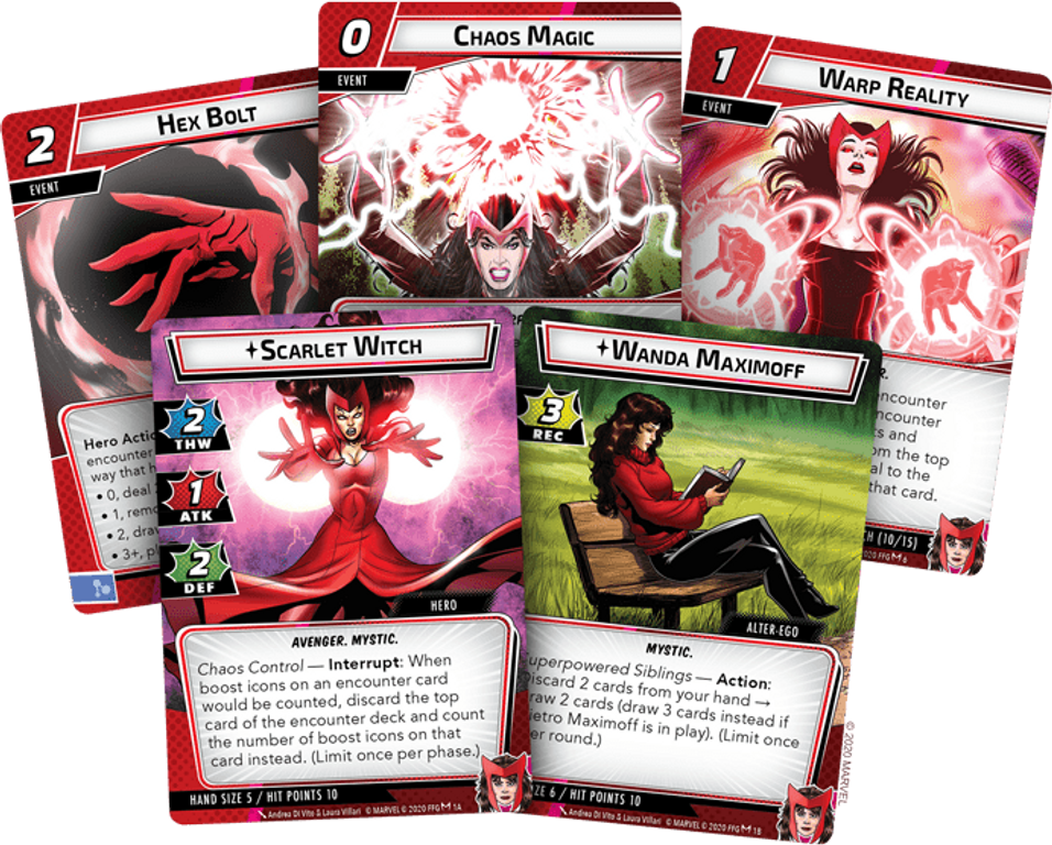 Marvel Champions: The Card Game – Scarlet Witch Hero Pack cards