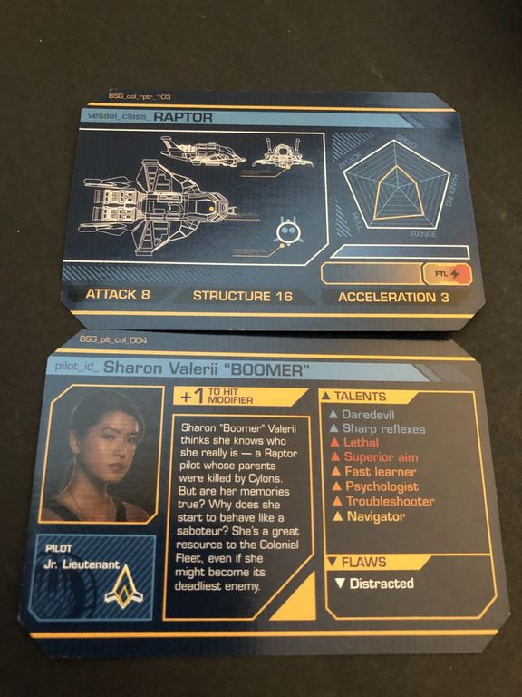 Battlestar Galactica: Starship Battles – Boomer Raptor cartas