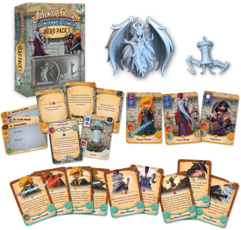 Adventure Tactics: Domianne's Tower – Hero Pack 1 components