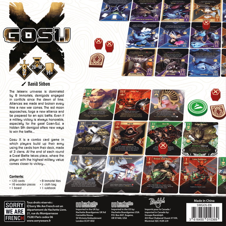 Gosu X back of the box