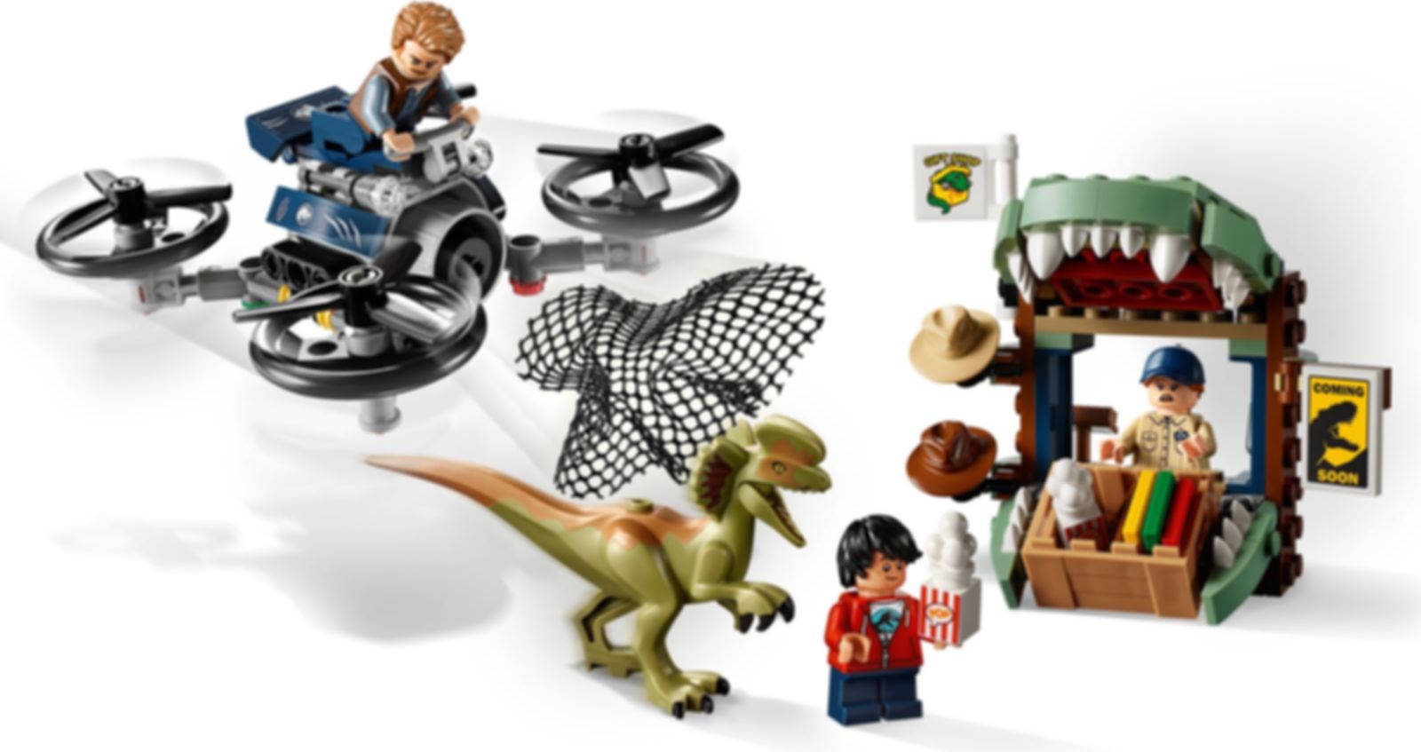 LEGO® Jurassic World Dilophosaurus ontsnapt speelwijze
